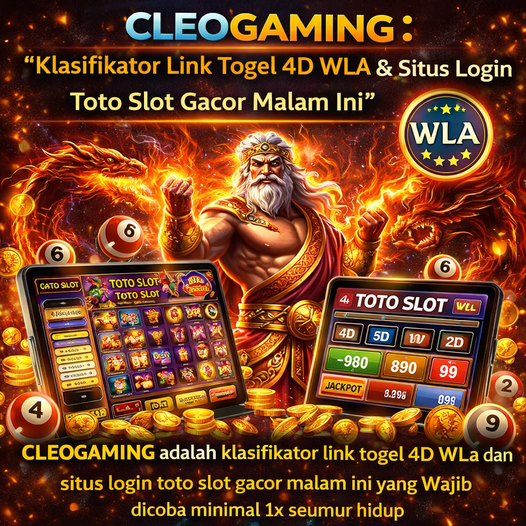 CLEOGAMING adalah klasifikator link togel 4D WLA dan situs login toto slot gacor malam ini yang Wajib dicoba minimal 1x seumur hidup.